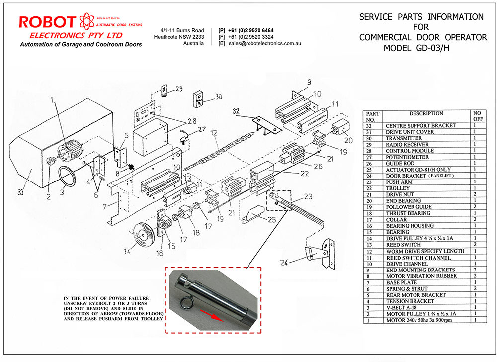Spare Parts For Commercial Garage Door, Commercial Garage Door Parts